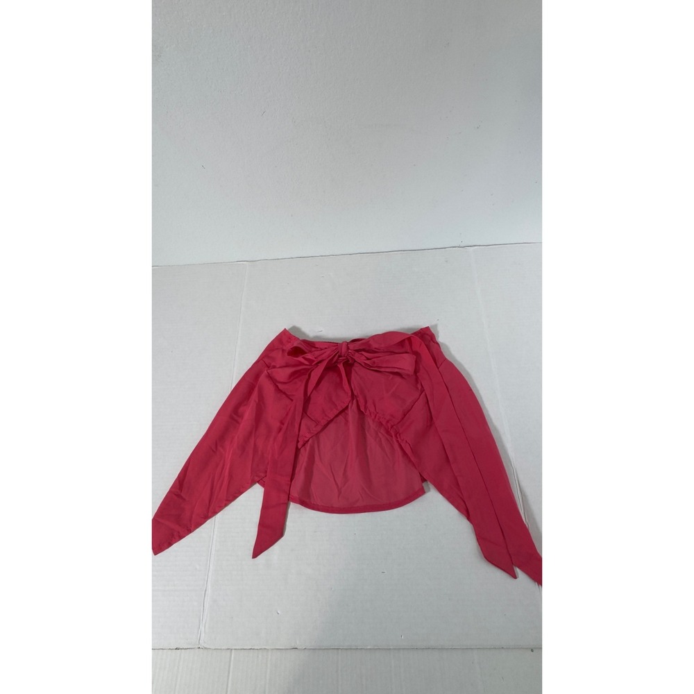 Free People Strawberry Spritz Top Womens S Pink Tie Front Smocked Boho Coquette